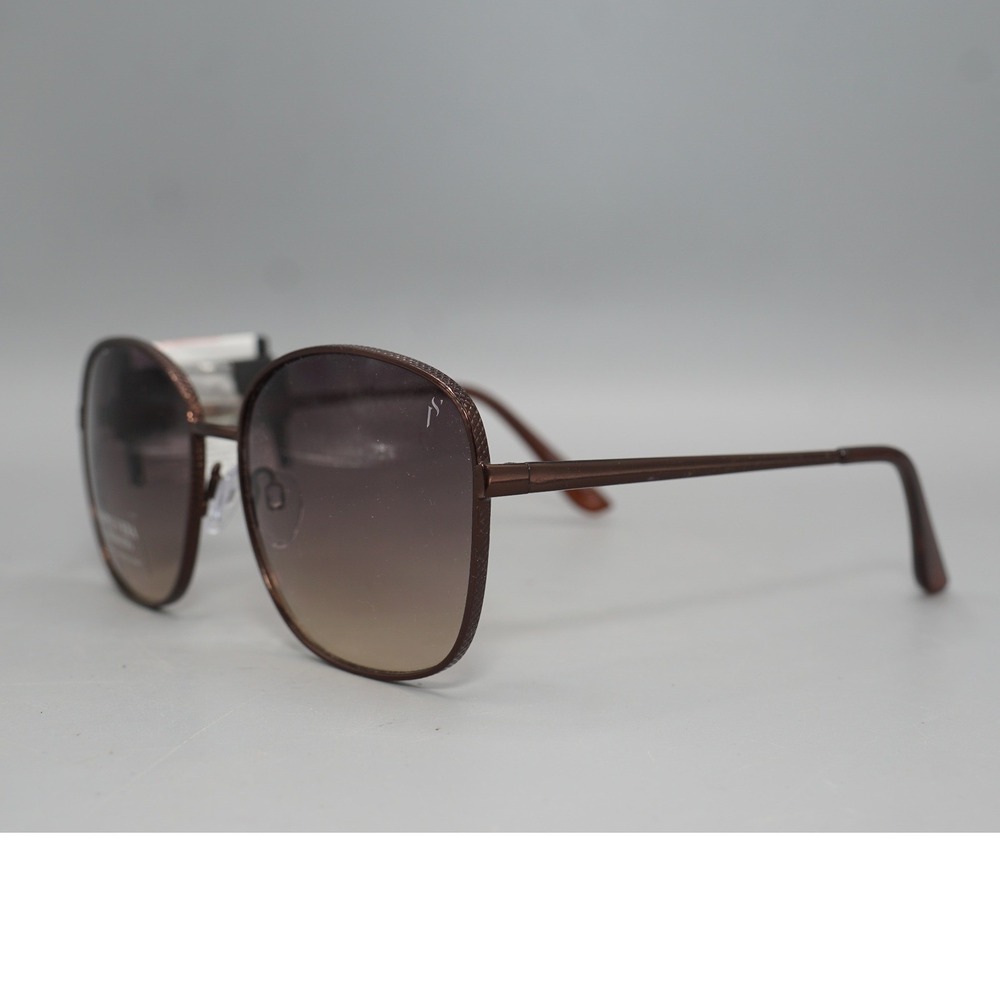 Simply Vera Vera Wang Brown Round Sunglasses WSV11SG01 UV Protection